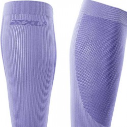 【2XU】跑步專用雙色系70丹壓縮小腿套(紫)