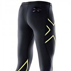 【2XU】運動款女用70丹壓縮長褲(黑黃)