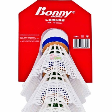 【BONNY】三粒裝尼龍休閒羽毛球(類似軟木球頭)