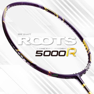 【GOSEN】ROOTS 5000R紫 雅文中桿能量破風框羽球拍