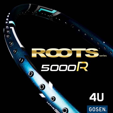 【GOSEN】ROOTS 5000R深藍 雅文中桿能量破風框羽球拍
