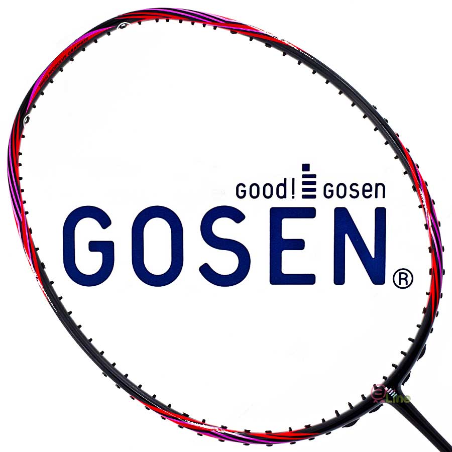 【gosen】mira drive红极度轻量66g头重7u攻击羽球拍