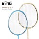 【INFIN】BREEZE冰川藍 新手入門全碳纖穿線羽球拍