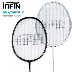 【INFIN】SUPER1雙拍組合 新手入門全碳纖穿線羽球拍