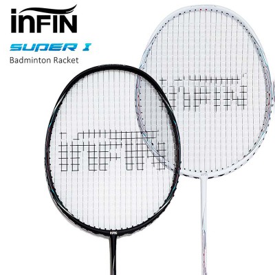 【INFIN】SUPER1雙拍組合 新手入門全碳纖穿線羽球拍