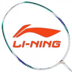 【LI-NING】超碳HC-1800白綠 軟中管好攻擊耐高磅羽球拍