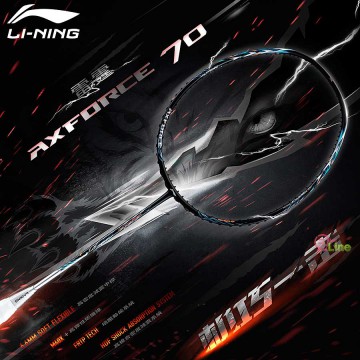 【LI-NING】AXFORCE雷霆70狼 新生代碳素球拍更輕回彈更好羽球拍