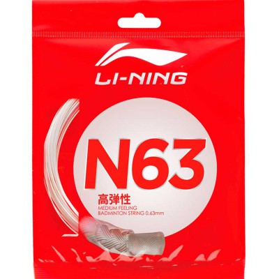 【LI-NING】李寧N63 高彈出球快擊球音清脆羽拍線(0.63mm)