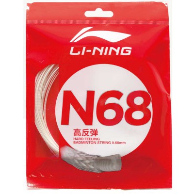 【LI-NING】李寧N68 高反彈出球快保磅羽拍線(0.68mm)