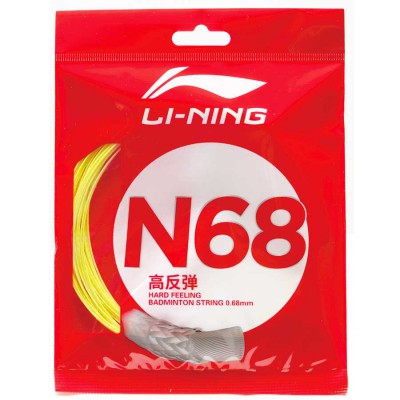 【LI-NING】李寧N68 高反彈出球快保磅羽拍線(0.68mm)