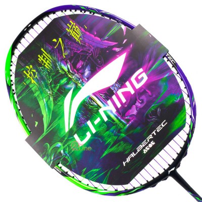 【LI-NING】Halbertec戰戟9000綠紫 6.6細中桿攻防兼備掌控全場羽球拍
