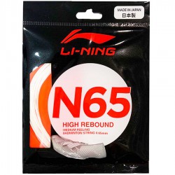 【LI-NING】李寧N65 高反彈出球快保磅羽拍線(0.65mm)