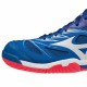 【MIZUNO】WAVE FANG NX藍紅底 寬楦羽球鞋