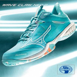 【MIZUNO】WAVE CLAW NEO 2青 寬楦羽球鞋
