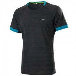 【MIZUNO】路跑&運動後領反光圈男短袖J2TA050309黑(出清價)