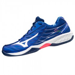 【MIZUNO】WAVE CLAW藍 寬楦羽球鞋(零碼出清)