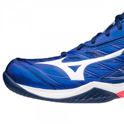 【MIZUNO】WAVE CLAW藍 寬楦羽球鞋(零碼出清)