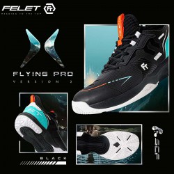 【FELET】FLYING PRO V2黑 國際選手同步『信任』羽球鞋