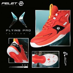 【FELET】FLYING PRO V2紅 國際選手同步『信任』羽球鞋