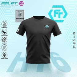 【FELET】輝厲H76-B黑 高效導汗輕盈乾爽彈性羽球服