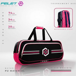 【FELET】輝厲SMART PRO V2黑洋紅 選手款極致質感拍袋