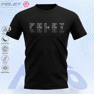 【FELET】輝厲H77黑 輕盈乾爽 品牌設計款羽球服