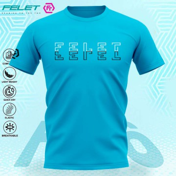 【FELET】輝厲H77水藍 輕盈乾爽品牌設計款羽球服