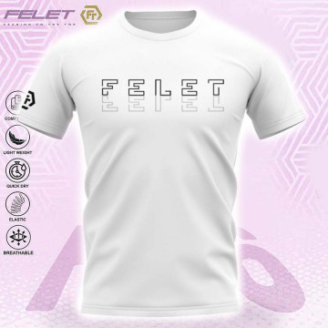 【FELET】輝厲H77白 輕盈乾爽品牌設計款羽球服