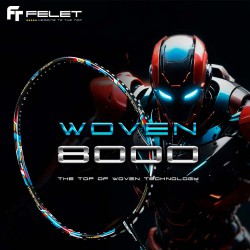 【FELET】輝厲WOVEN 8000 崔率圭專屬戰拍38磅攻守兼備雙打羽球拍