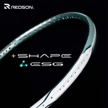 【REDSON】SHAPE ESG白綠 100%免護線釘羽球拍