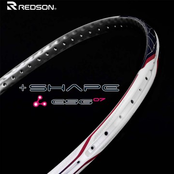 【REDSON】SHAPE ESG 07白礦藍 72孔適中版100%免護線釘羽球拍