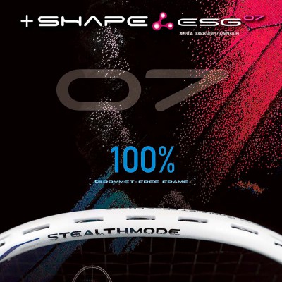 【REDSON】SHAPE ESG 07白礦藍 72孔適中版100%免護線釘羽球拍