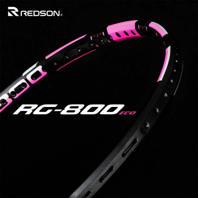 【REDSON】RG-800ECO黑螢光粉 全免護線釘攻擊型羽球拍