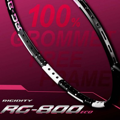 【REDSON】RG-800ECO黑螢光粉 全免護線釘攻擊型羽球拍