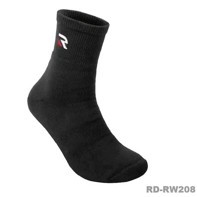 【REDSON】RW208黑 毛巾超厚底襪  紅白刺繡LOGO(M,L)