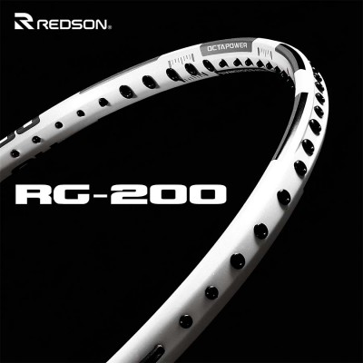 【REDSON】RG-200白 全八角框型抗扭穩定精準爆發力羽球拍