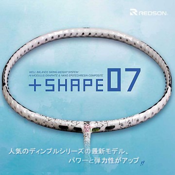 【REDSON】SHAPE-07白 迅速穩定強大攻擊力細中管羽球拍
