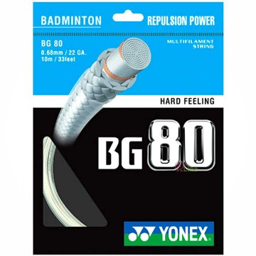 【YONEX】BG80高強度高彈性螺旋纏繞強攻型選手羽拍線(0.68mm)