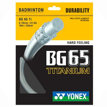【YONEX】BG65Ti鈦金屬塗層重砲型選手羽拍線(0.70mm)