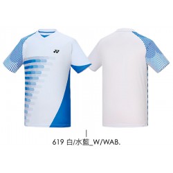 【YONEX】13070TR-619白/水藍 男款羽球服