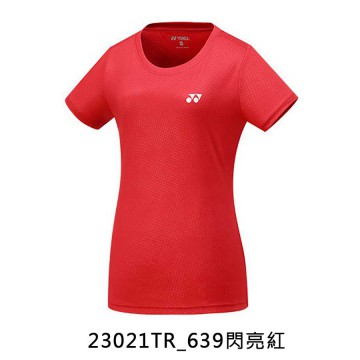 【YONEX】23021TR-639閃亮紅 女款排汗羽球服