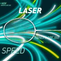 【YONEX】NANOFLARE 555消光白 高彈性碳纖維快速銳利回擋羽球拍