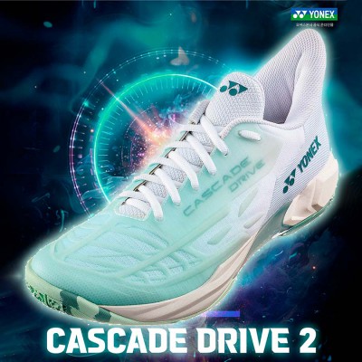 【YONEX】CASCADE DRIVE2白綠 時尚配色輕量透氣羽球鞋