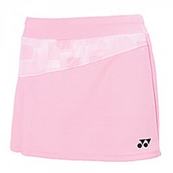 【YONEX】21741-011白 女款斜格紋吸濕排汗抗菌褲裙(零碼)