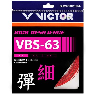 【VICTOR】VBS-63超細線徑清脆擊球音高反彈羽拍線(0.63mm)