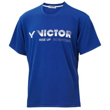 【VICTOR】T-10802B寶藍 品牌印花T-Shirt