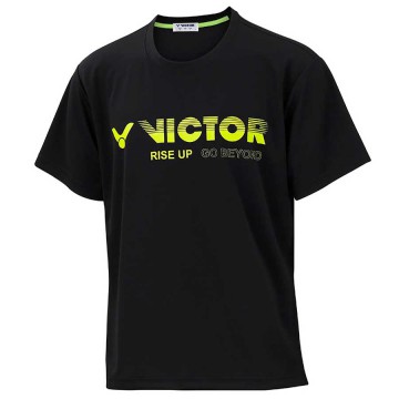 【VICTOR】T-10802C黑 品牌印花T-Shirt