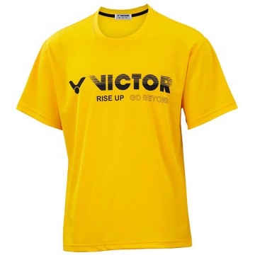 【VICTOR】T-10802E黃 品牌印花T-Shirt