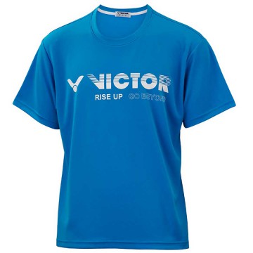 【VICTOR】T-10802F藍 品牌印花T-Shirt