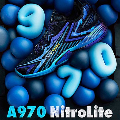 【VICTOR】A970NitroLite CF黑藍 國際選手戰靴旗艦羽球鞋